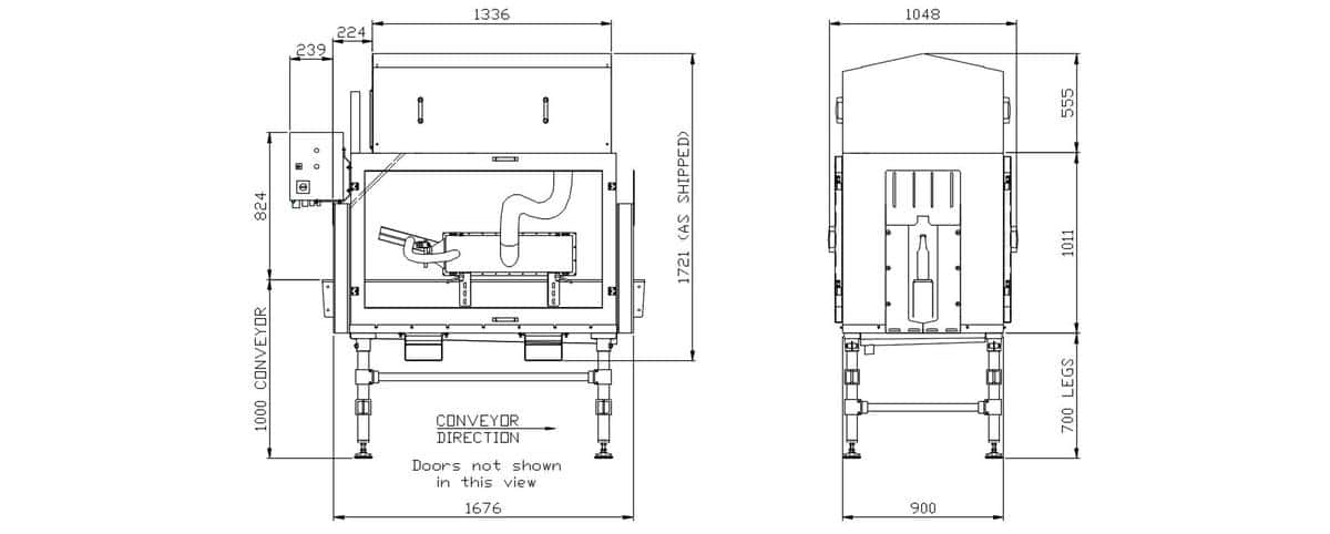 Dimensionen Flaschentrockner LNL