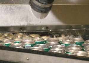 Dosendeckel trocknen mit Airknives