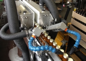 Professionelle Flaschentrocknung mit Airknives