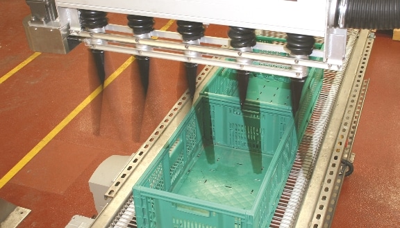 Pendeldüsen zur Kistentrocknung