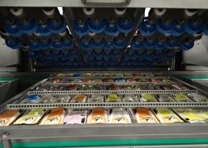 Beuteltrockner beladen mit Doypacks