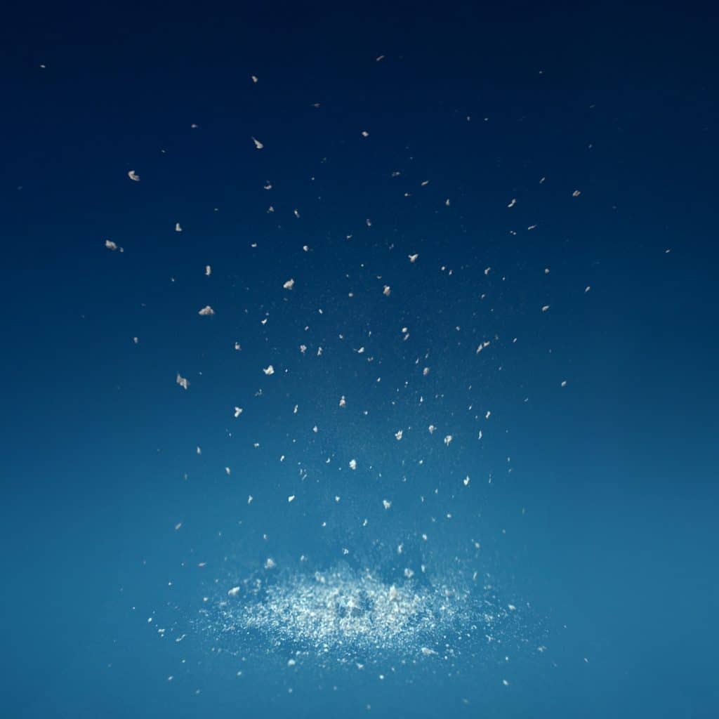 Visuelle Darstellung von Staubpartikeln