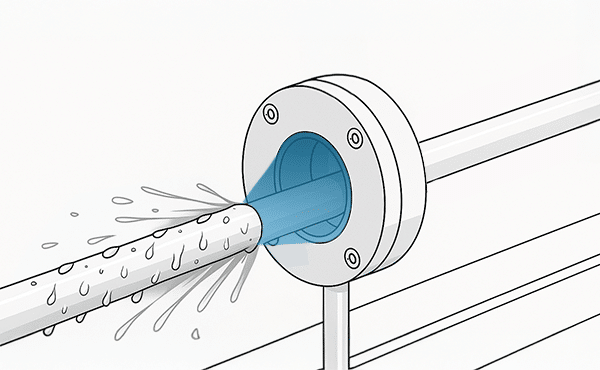 Grafische Darstellung der Trocknung mit Gebläse bzw. Druckluft