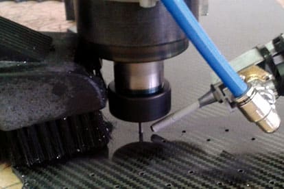 Punktuelle Kühlung von Carbonfasern