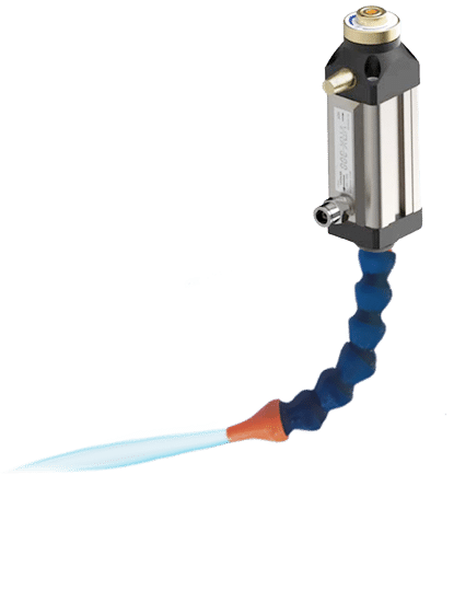 Modellbild eines Wirbelrohrs zur punktuellen Kühlung